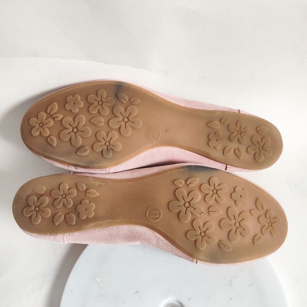 Merona Penny Loafers Size 11 Pastel Pink Slip On Suede Preppy Flat Comfort Shoes - Picture 10 of 10
